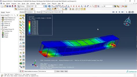 Simulation Steel Concrete Composite Column In Abaqus Youtube