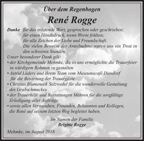 Traueranzeigen von René Rogge abschied nehmen de