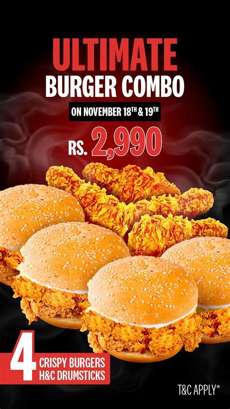 Kfc Sri Lanka Offer Ultimate Burger Combo