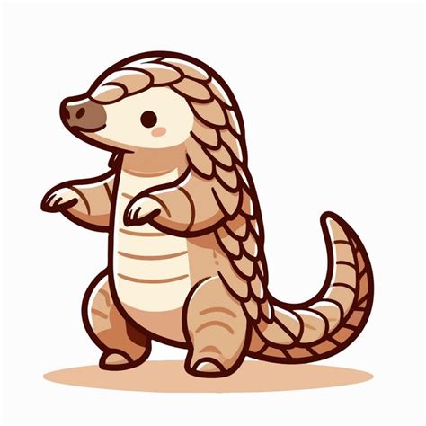 Premium Vector | Cute pangolin cartoon character mascot