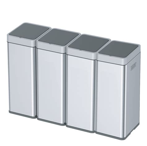 Купить сенсорное ведро серии MIRAGE SLIM 120 литров (4*30L)- EKOBIN