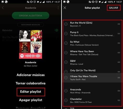 Spotify saiba mudar a ordem das músicas em playlists no Android ou