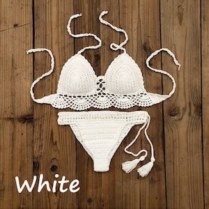 Boho Clothing Handmade Crochet Bikini Sexy Two Piece Swimming Etsy