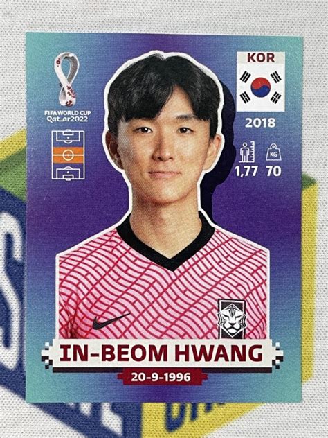 KOR11 In Beom Hwang South Korea Panini World Cup 2022 Sticker Solve