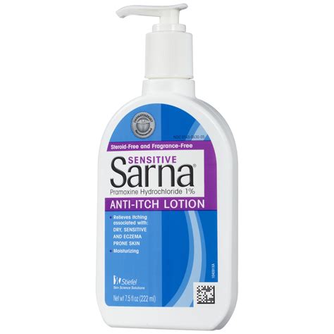 Sarna Sensitive Anti Itch Lotion Fragrance Free 7 5 Fl Oz