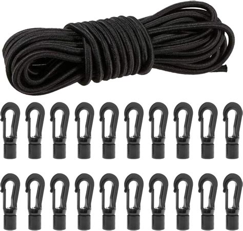 10 Pcs Bungee Shock Cord Hook For 1 4 Inch And 3 16 Inch Rope Terminal