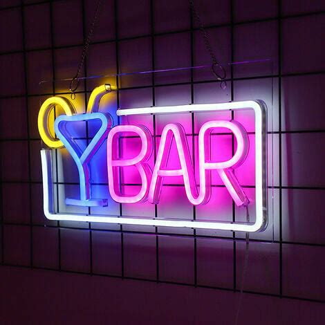 Pc Neon Led Bar N On Lettre Art Mural Enseigne Lumineuse Jolie Lampe