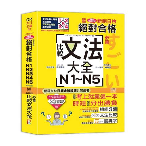 新制日檢絕對合格n1n2n3n4n5必背比較文法大全qr Code朗讀隨看隨聽 語言學習 Yahoo奇摩購物中心