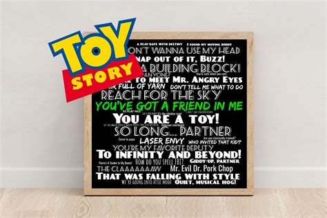 Toy Story Quotes Disney Pixar Poster Print Toy Story - Etsy