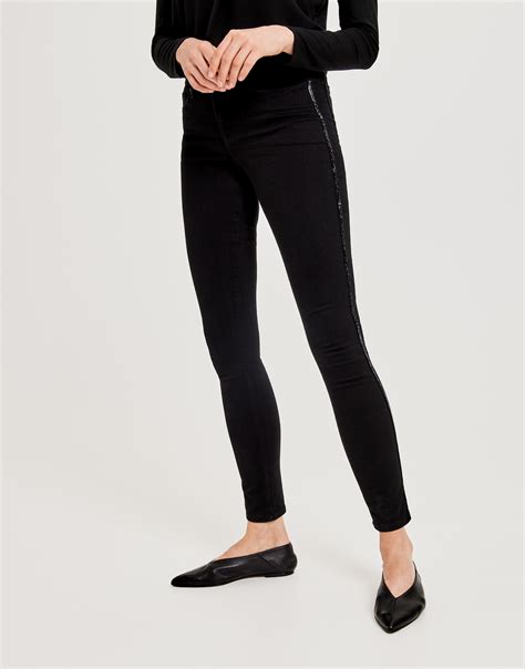 Skinny Jeans Elma Soft Glitter Schwarz Online Bestellen Opus Online Shop