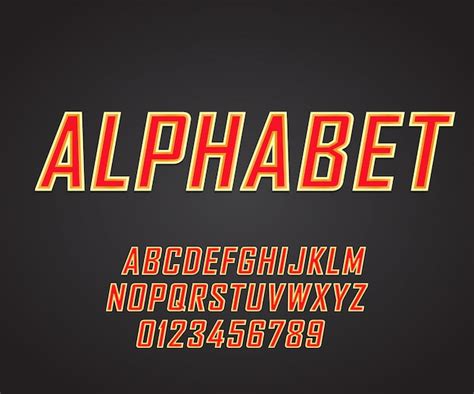 Premium Vector | Vector of modern bold font and alphabet typography