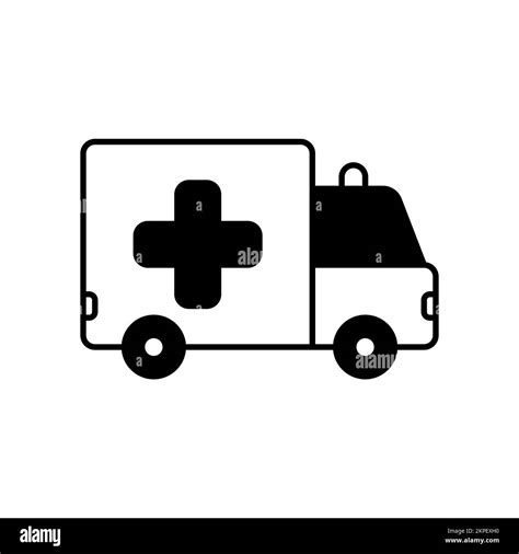 Ambulance Car Icon, Deal With Emergencies With an Ambulance Stock