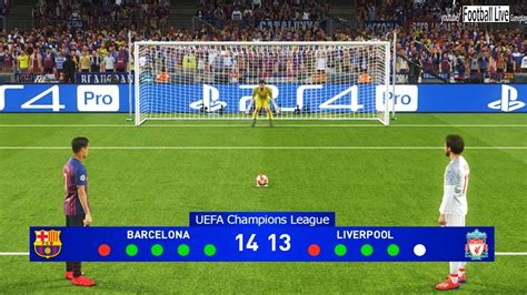 PES 2019 Barcelona Vs Liverpool Penalty Shootout UEFA Champions