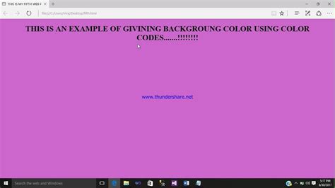 How To Use Bgcolor Tag In Html By Using Color Codes Youtube