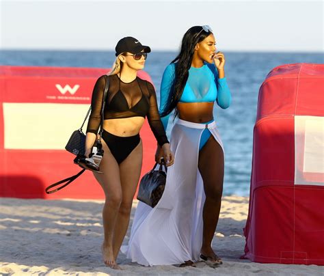 ANDREA GAVIRIA In Bikini On The Beach In Miami 02 25 2017 HawtCelebs