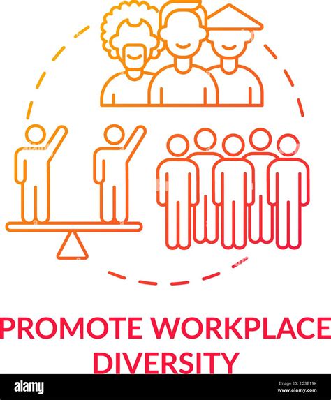 Promote Workplace Diversity Concept Icon Stock Vector Image Art Alamy