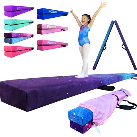 Fc Funcheer 8ft Folding Balance Beam Gymnastics Beam Wood Core Floor