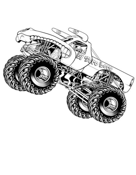 Coloriage Hot Wheels Monstre Camion El Torro Loco