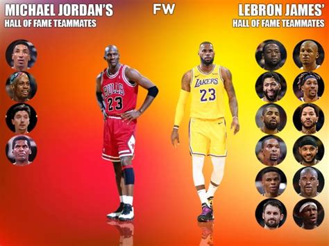 Michael Jordan Vs Lebron James Who Played With More Hall Of Fame