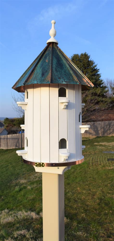 HIGH Roof Birdhouse Patina Roof Birdhouse 10 Hole Bird - Etsy