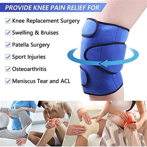 Hilph Knee Ice Pack Wrap For Replacement Surgery And Meniscus Tear Reusable Hot Cold