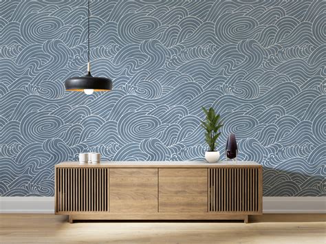 Waves Ocean Blue Wall Mural – Wallpaper | Remix Walls