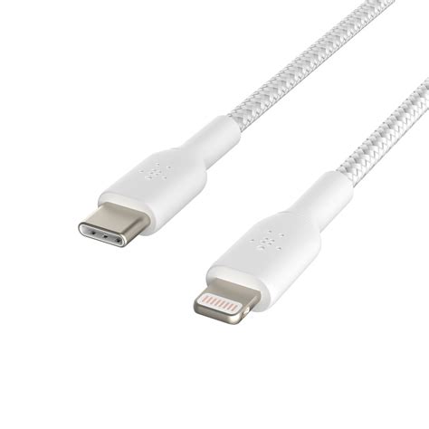 Belkin C Ble Usb C Vers Lightning Mfi Renforc Blanc M