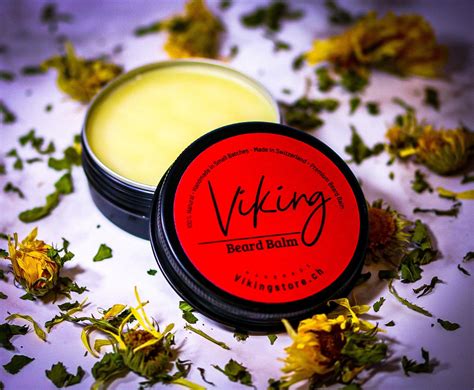 Handmade Beard Balm Viking With Organic Shea Butter Almond And Jojoba Oil Made In