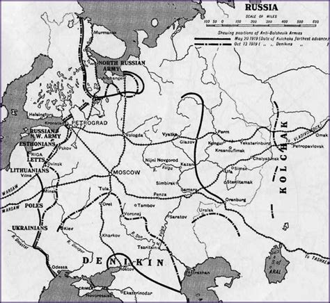 Гражданская война в россии 1917 1922 контурная карта 10 класс