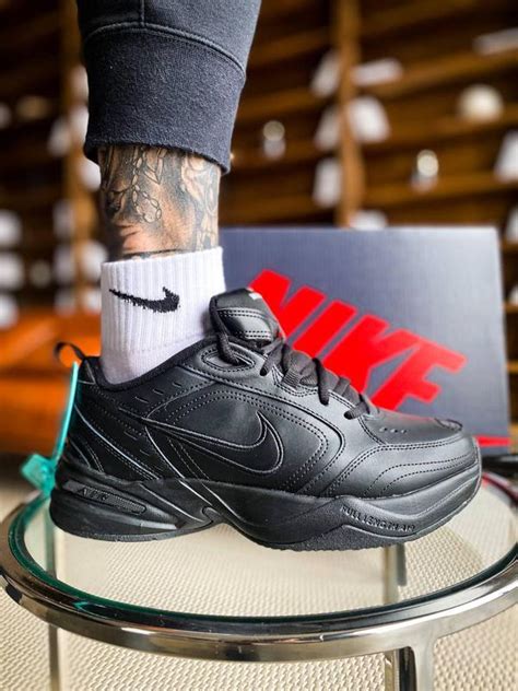 Кроссовки мужские nike air monarch full black найк монархи черные ...