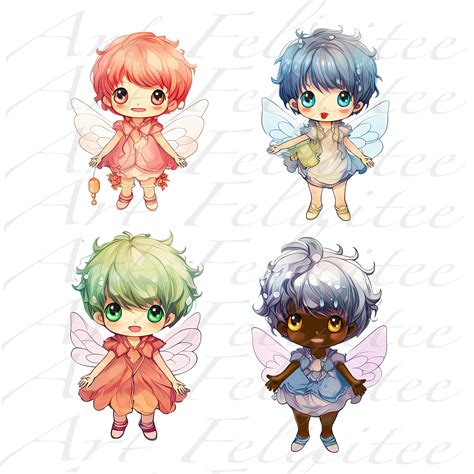 30 Boy Fairies Clipart Bundle, Garden Fairies, Forest Fairy, Nursery ...