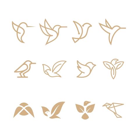 Oiseau Simple Avec Cr Ation De Logo De Feuille Cercle Finch Dessin Au