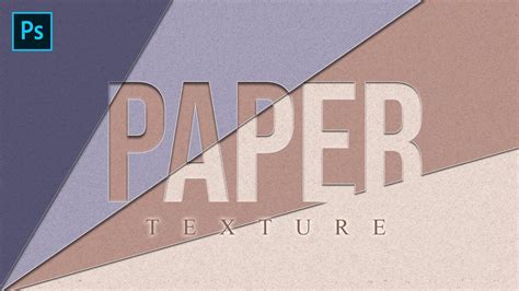 HOW TO CREATE PAPER TEXTURE IN PHOTOSHOP | PHOTOSHOP TUTORIAL ...