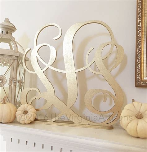 Large Monogram Sign Laser Cut Self Standing Monogram