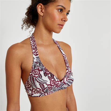 Bikini Oberteil In Foulard Form Pikee Bedruckt La Redoute Collections