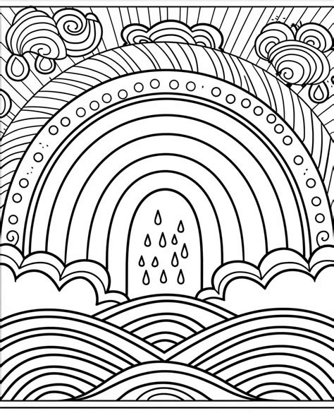 Desenho Para Colorir Arco Iris - 8