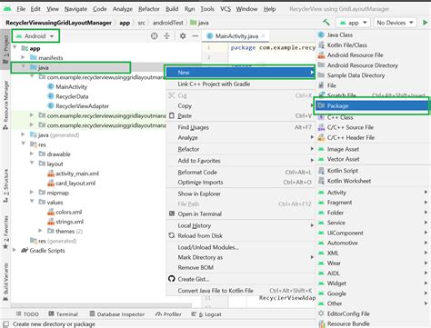 How To Create New Package Inside Src Folder In Android Studio