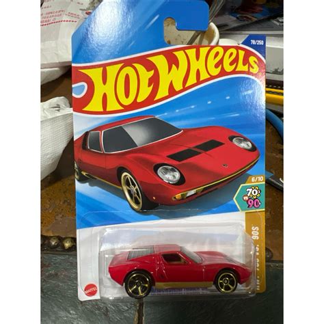 hot wheels 風火輪 LAMBORGHINI MIURA SV 藍寶基尼 超跑 號 蝦皮購物