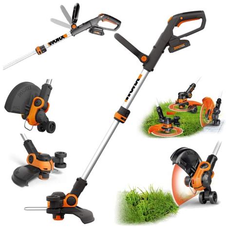 Триммер WORX WG163E.2 аккумуляторный 20V 30см, с АКБ на 2Ач и ЗУ арт ...