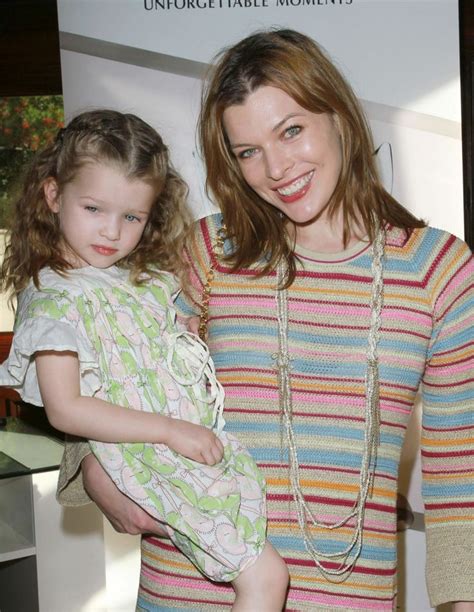 Milla Jovovich And Daughter