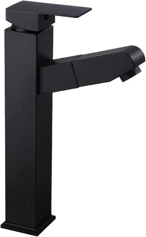 Bathroom Pull Out Faucet Single Hole Hot And Cold Water Mixer Tap Retractable Sink Faucet