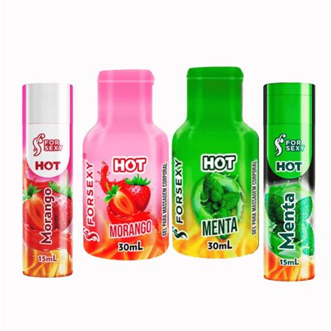 Gel De Massagem Oleo Lubrificante Hot Ice Esquenta Morango Menta Ml