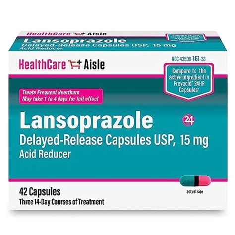 Pre Order Healthcareaisle Lansoprazole 15 Mg 42 Delayed Release Capsules Acid Reducer