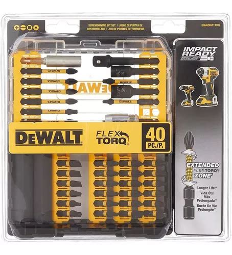 Juego De 40 Puntas Flextorq De Impacto Dewalt Dwa2ngft40ir Meses Sin