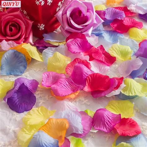 Pcs Silk Cloth Simulation Petals Artificial Flowers Rose Petal