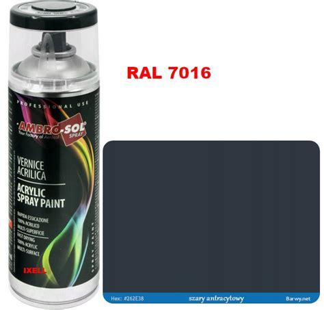 Antracyt Matowy RAL 7016 SPRAY 400ml Profesjonal Line HQ Ambrosol 1233