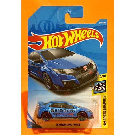 Hot Wheels HW Speed Graphics Series 2016 Honda Civic Type R Metallic Blue Shopee Malaysia