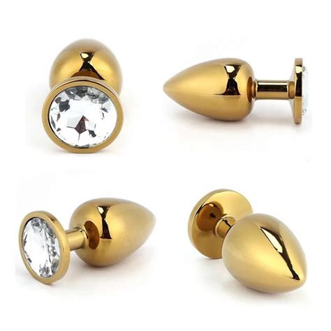 Plug Anal Metalico Dorado Redondo Talla S Ref Mjs Grafity Eu