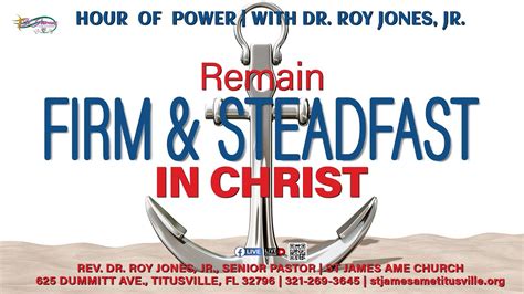 Remain Firm And Steadfast In Christ Hour Of Power 1 17 24 YouTube