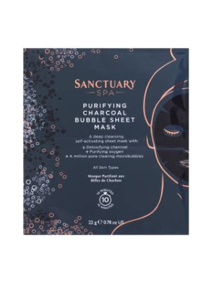 Sanctuary Spa Sheet Mask Charcoal Bubble Foaming Face Mask With Oxygen